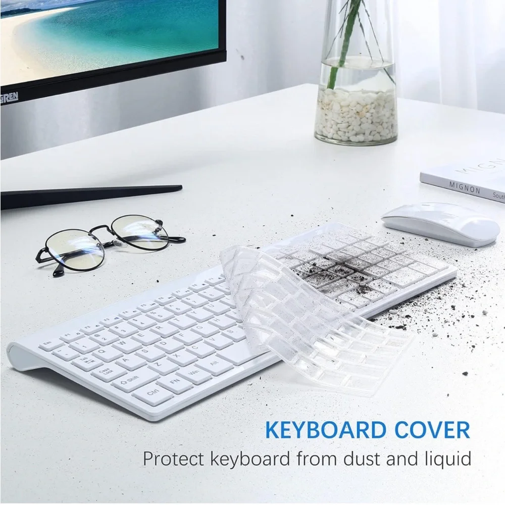 TopMate Wireless Keyboard and Mouse Ultra Slim Combo